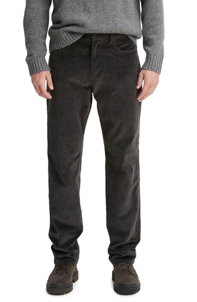 Shop Vince Wide Wale Cotton Stretch Corduroy Pants In Dark Anchor Grey