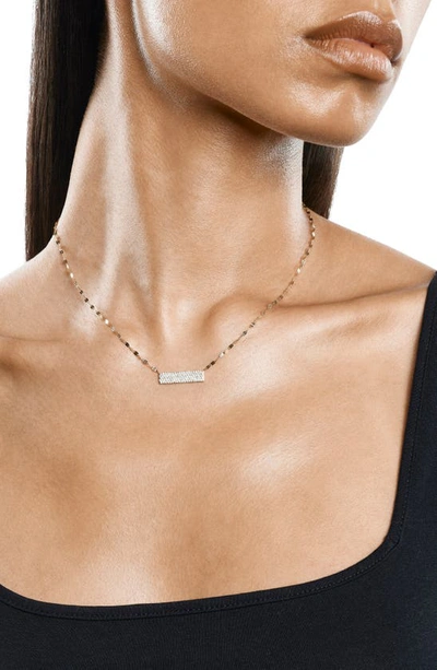 Lana 14k Yellow Gold Flawless Diamond Bar Vanity Tag Necklace In Yellow Gold