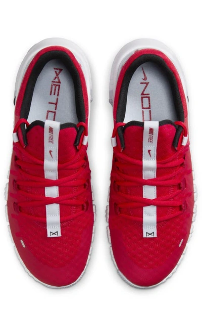 Nike Free Metcon 5 Training Shoe In Red/ White/ Grey/ Black
