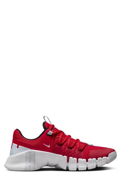 Nike Free Metcon 5 Training Shoe In Red/ White/ Grey/ Black