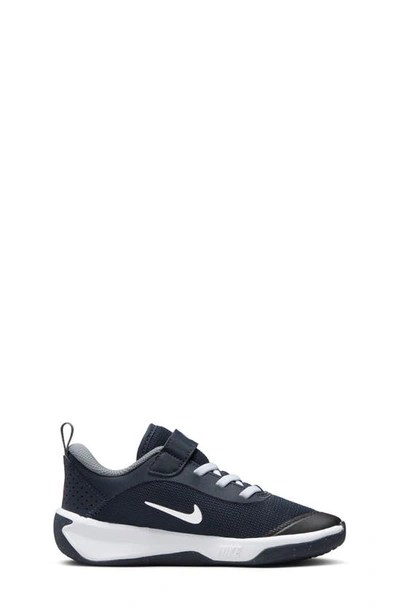 Nike Kids\' Omni Multi-court Sneaker In Dark Obsidian/ White/ Grey | ModeSens