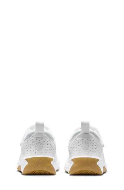 Shop Nike Kids' Omni Multi-court Sneaker In White/ White/ Platinum/ Grey