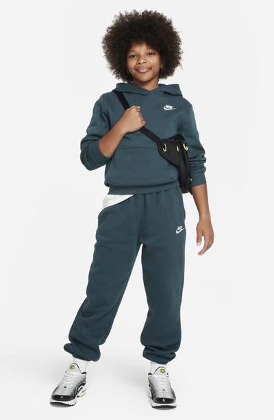 Shop Nike Kids' Sportswear Club Fleece Sweatpants In Deep Jungle/ White