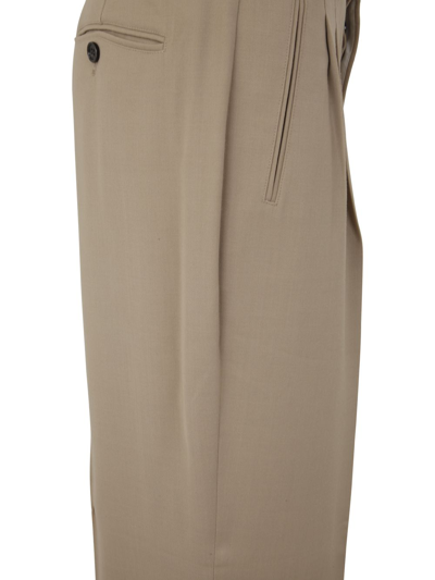 Shop Ami Alexandre Mattiussi Straight Fit Trousers In Brown