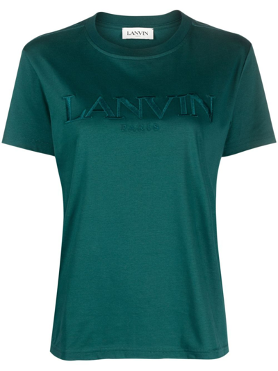 Shop Lanvin Embroidered Regular T In Green