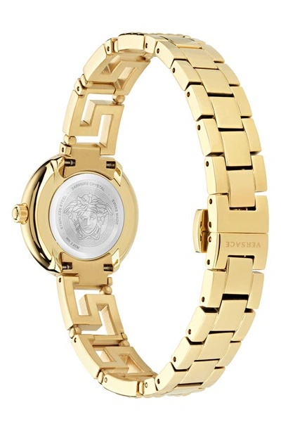 Shop Versace Greca Goddess Bracelet Watch, 28mm In Ip Yellow Gold