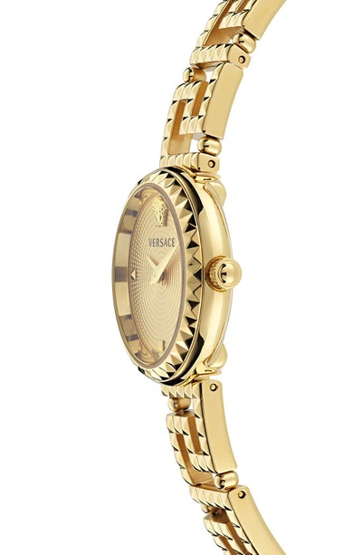 Versace Men's Greca Goddess Ip Yellow Gold Stainless Steel Bracelet Watch/28mm In Ip Yellow Gold