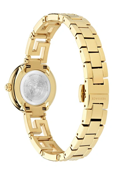 Versace Men's Greca Goddess Ip Yellow Gold Stainless Steel Bracelet Watch/28mm In Ip Yellow Gold