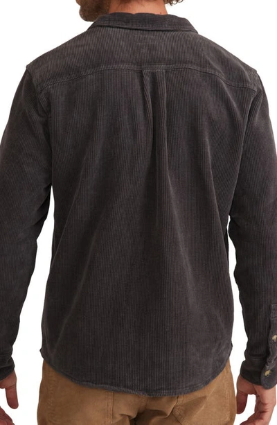 Shop Marine Layer Max Broken-in Corduroy Overshirt In Faded Black