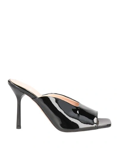 Liu •jo Leonie Hanne X  Woman Sandals Black Size 6 Soft Leather In Black