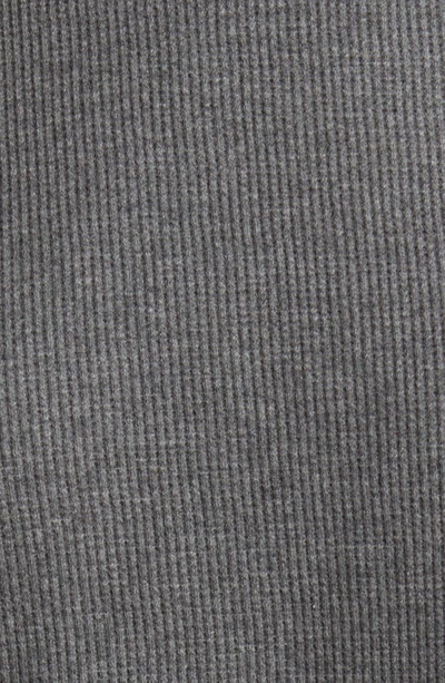 Shop Treasure & Bond Oversize Organic Cotton Blend Thermal Knit Top In Grey Medium Charcoal Heather