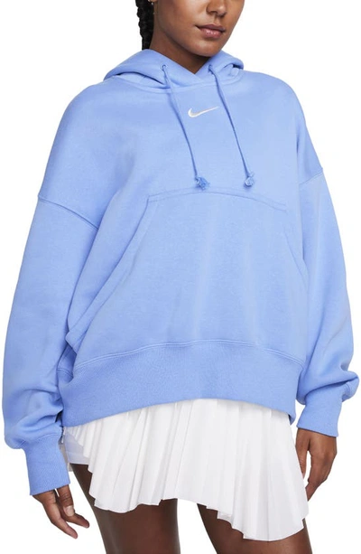Shop Nike Sportswear Phoenix Fleece Pullover Hoodie In Polar/ Sail