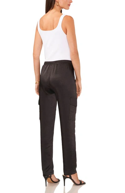 Shop Vince Camuto Drawstring Cargo Pants In Rich Black