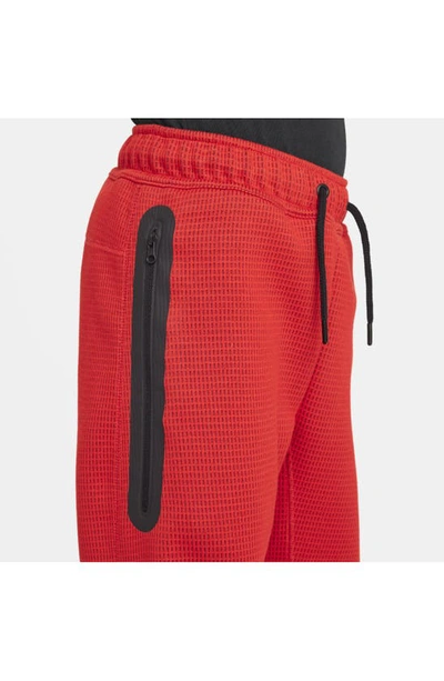 Shop Nike Kids' Tech Fleece Sweatpants In University Red/ Red/ Black