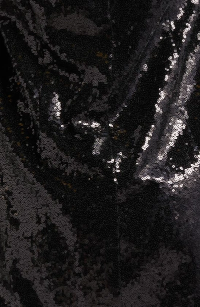 Open Edit Single Breasted Sequin Blazer In Black