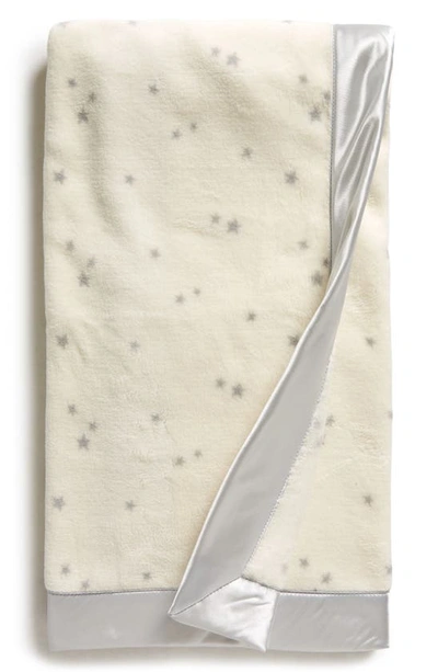 Shop Nordstrom Baby Print Plush Blanket In Ivory Egret- Grey Stars