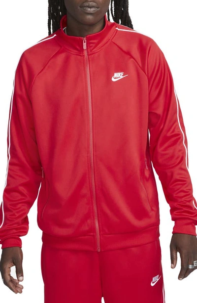 Shop Nike Sporstwear Club Jacket In University Red/ White