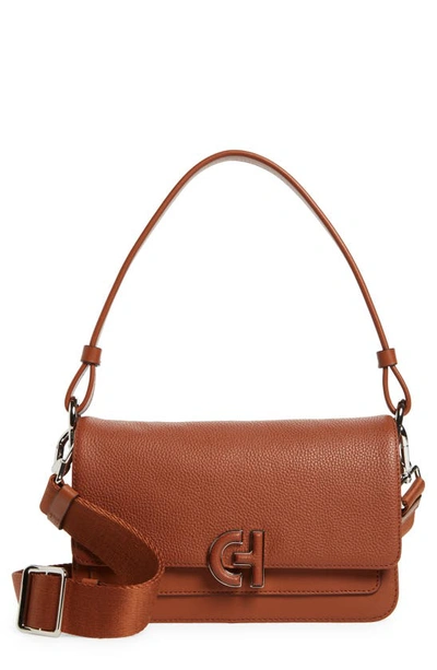 Shop Cole Haan Mini Leather Shoulder Bag In New British Tan