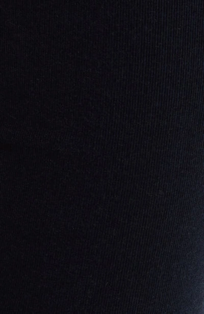 Shop Frame Le Mini Bootcut Slit Hem Velvet Jeans In Navy