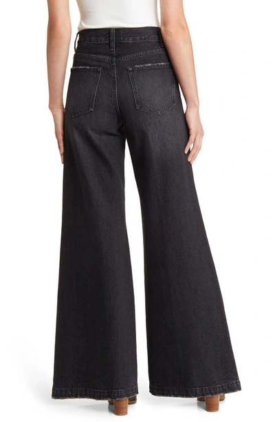 Shop Frame Le Baggy Palazzo Wide Leg Jeans In Pompeii Grind