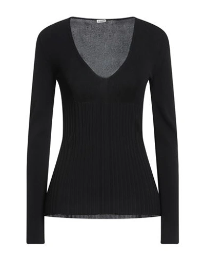 Jil Sander Woman Sweater Black Size 2 Viscose, Polyester In Black