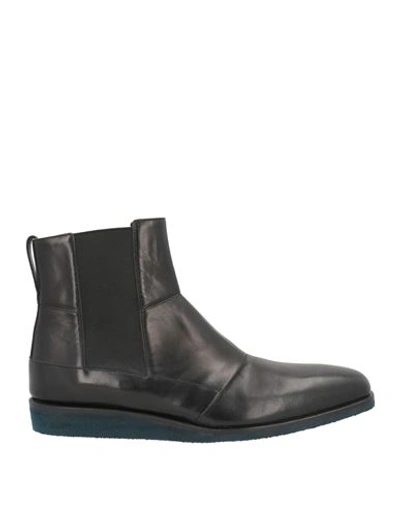 A.testoni A. Testoni Man Ankle Boots Midnight Blue Size 8.5 Soft Leather In Blue
