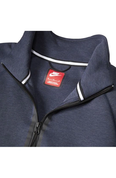 Shop Nike Tech Fleece Half Zip Pullover In Obsidian Heather/ Black
