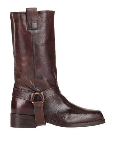 Shop Ovye' By Cristina Lucchi Woman Boot Dark Brown Size 8 Soft Leather