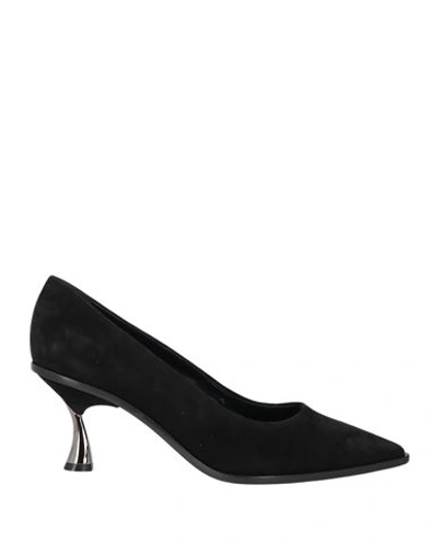 Shop Casadei Woman Pumps Black Size 7.5 Soft Leather