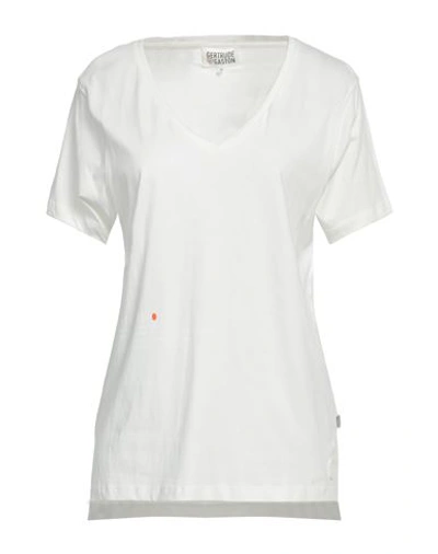 Shop Gertrude + Gaston Woman T-shirt White Size M Cotton