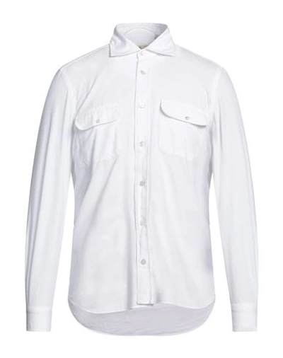 Shop Finamore 1925 Man Shirt White Size S Cotton