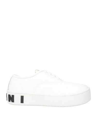 Shop Marni Man Sneakers White Size 10 Textile Fibers