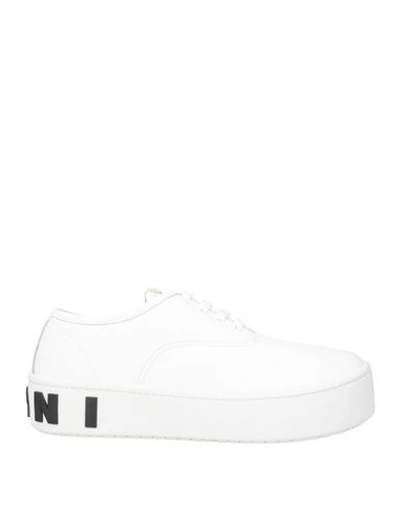 Marni Man Sneakers White Size 8 Textile Fibers In White