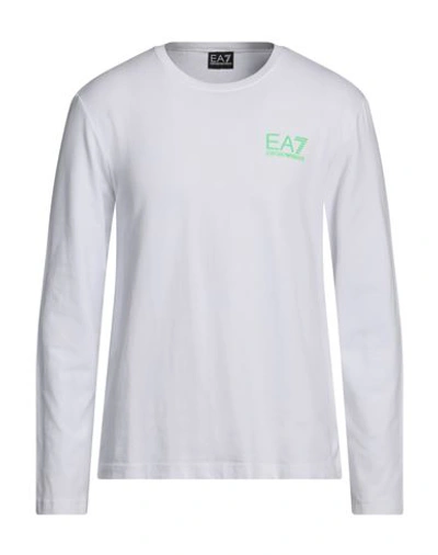 Shop Ea7 Man T-shirt White Size Xxl Cotton, Elastane