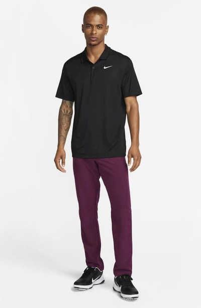 Shop Nike Dri-fit Vapor Slim Fit Golf Pants In Bordeaux/ Black