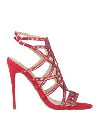 Shop Primadonna Woman Sandals Red Size 8 Textile Fibers