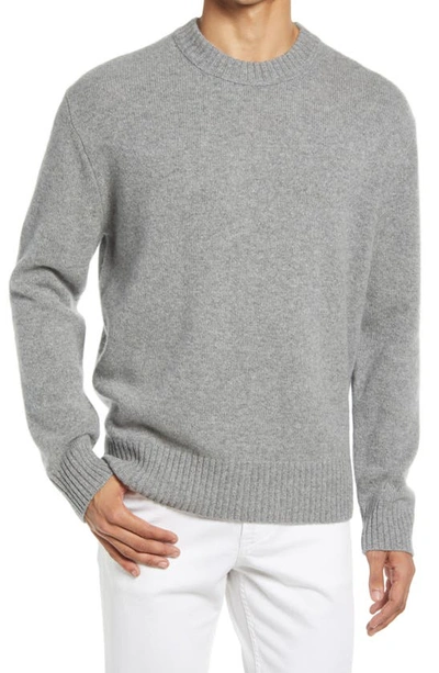Shop Frame Cashmere Crewneck Sweater In Gris
