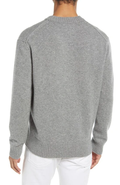 Shop Frame Cashmere Crewneck Sweater In Gris