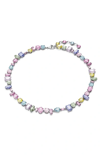 Shop Swarovski Gema Crystal Collar Necklace In Multicolored