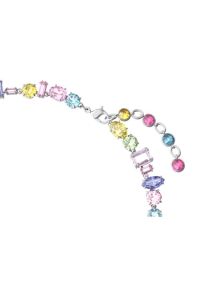 Swarovski Silver-tone Crystal Mixed Cut Collar Necklace, 14" + 1-3/4" Extender In Multicolored