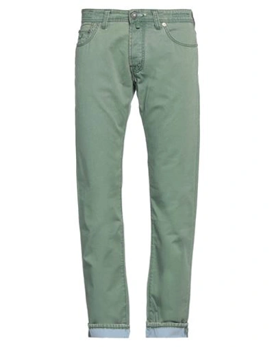 Shop Jacob Cohёn Man Jeans Emerald Green Size 34 Cotton