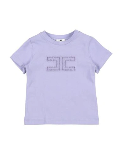 Shop Elisabetta Franchi Newborn Girl T-shirt Lilac Size 3 Cotton, Elastane In Purple