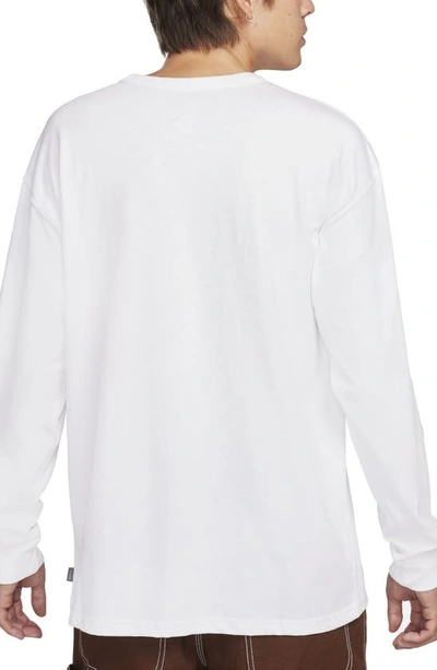 Shop Nike Long Sleeve Pocket T-shirt In White