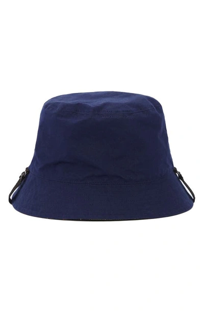 Shop Barbour X Maison Kitsuné Reversible Bucket Hat In Dark Navy