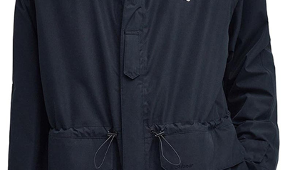 Shop Barbour X Maison Kitsuné Military Waterproof Reversible Jacket In Black