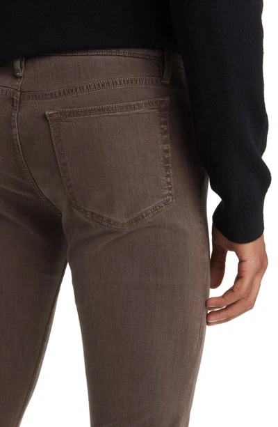 Shop Frame L'homme Slim Fit Five-pocket Twill Pants In Mocha