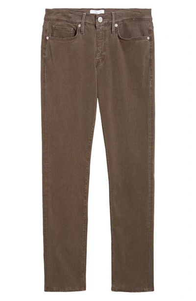 Frame L'homme Slim Fit Five-pocket Twill Pants In Mocha