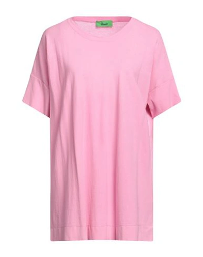 Shop Drumohr Woman T-shirt Pink Size M Cotton