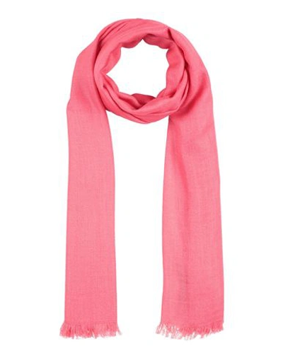 Shop Cruciani Woman Scarf Coral Size - Cashmere, Silk In Red