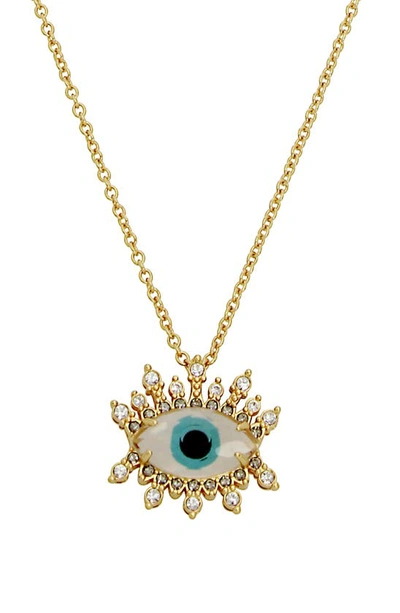 Shop Kurt Geiger Evil Eye Pendant Necklace In Blue